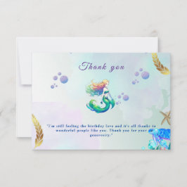 Lila und Goldmedaille Geburtstag unter dem Meer Dankeskarte