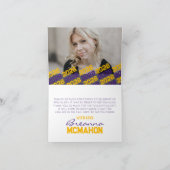 Lila- und Goldpaw-Print-Abschluss Falten 2 Foto Dankeskarte (Innenseite)