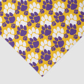 Lila- und Goldpawprints Seidenpapier (Ausschnitt)