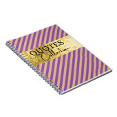 lila und Goldquotensammlung Notizblock (Rechte Seite)