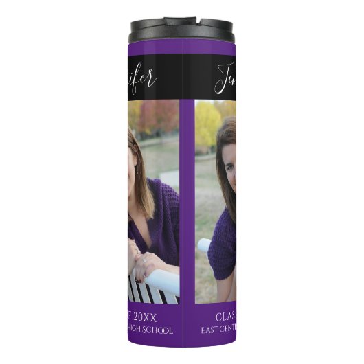 Lila- und Goldschule Thermosbecher (Rückseite)