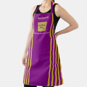 Lila- und Goldstreifen Schürze (InSitu)