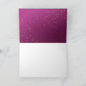 Lila und Goldweihnachtsverzierungen Feiertagskarte (Innenseite)