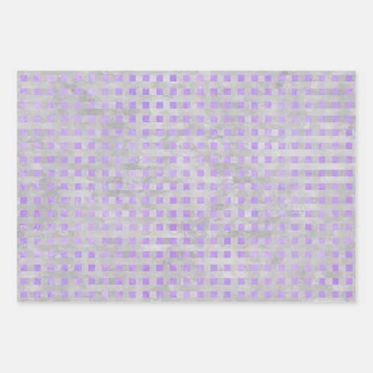 Lila und grau geometrisch geschenkpapier set (Vorderseite 3)