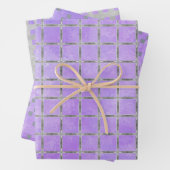 Lila und grau geometrisch geschenkpapier set (Beispiel)