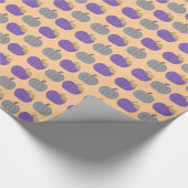 Lila und Grau Pumpkins Muster Wrapping Paper Geschenkpapier (Ecke)
