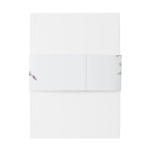 Lila und graue Aquarelltaschen Einladungsbanderole (Rückseitenbeispiel)