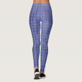 Lila und graue Farbtöne, geometrische Tile Leggings (Rückseite)