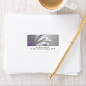 Lila und graue Flora Highlights Rücksendeadresse Adressaufkleber (Insitu)