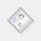 Lila und graue Girl-Dusche Serviette (Ecke)