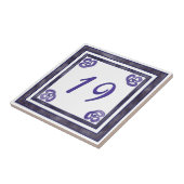 Lila und graue große Hausnummer Fliese (Seite)