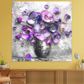 Lila und graue Kunstdrucke Leinwanddruck (Insitu (Wohnzimmer))