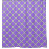 Lila und graue Quatrefolie Duschvorhang (Vorderseite)