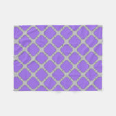 Lila und graue Quatrefolie Fleecedecke (Vorderseite (Horizontal))