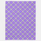 Lila und graue Quatrefolie Fleecedecke (Vorderseite)