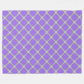 Lila und graue Quatrefolie Fleecedecke (Vorderseite (Horizontal))