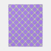 Lila und graue Quatrefolie Fleecedecke (Vorderseite)