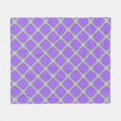 Lila und graue Quatrefolie Fleecedecke (Vorderseite (Horizontal))