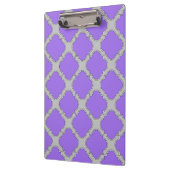 Lila und graue Quatrefolie Klemmbrett (Links)