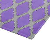 Lila und graue Quatrefolie Schneidebrett (Ecke)
