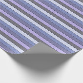 Lila und graue Streifen auf Wasserfarbpapier Geschenkpapier (Ecke)