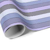Lila und graue Streifen auf Wasserfarbpapier Geschenkpapier (Rolleneckpunkt)