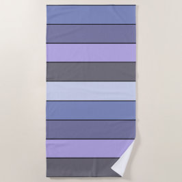 Lila und graue Streifen auf Wasserfarbpapier Strandtuch