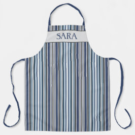 Lila und graue Streifen Schürze