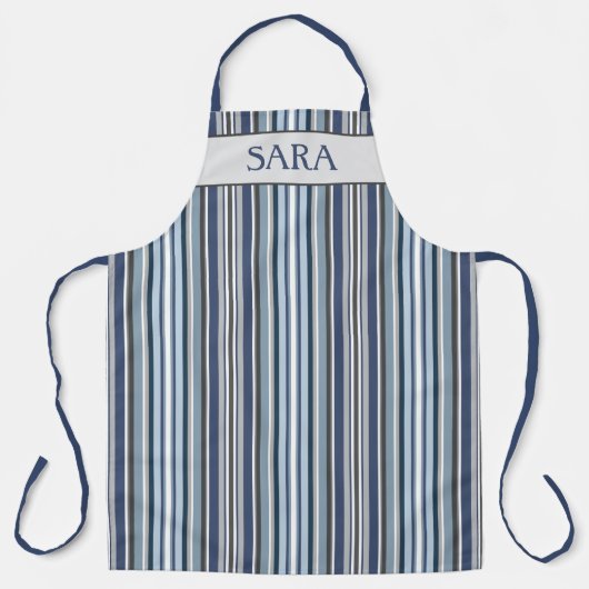 Lila und graue Streifen Schürze (Vorderseite)