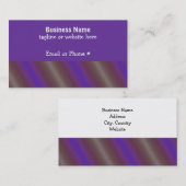 Lila und grauer Diagonalstreifen Visitenkarte (Vorne/Hinten)