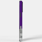 Lila und grauer Glitzer Case-Mate iPhone Hülle (Rückseite / Rechts)