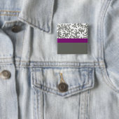 Lila und graues Blumenmuster Button (Beispiel)