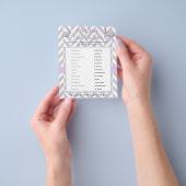 Lila und graues Elephant Baby Shower Game Flyer (Gruppe)