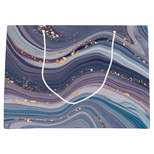 Lila- und Graukornmarmor Große Geschenktüte (Vorderseite)