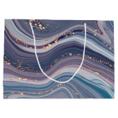 Lila- und Graukornmarmor Große Geschenktüte (Rückseite)