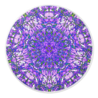 Lila und grün Abstrakt Keramikknauf