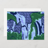 Lila und grün Abstrakt Postkarte (Vorne/Hinten)