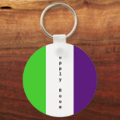 [Lila und grün] Farbblock gestrichen Schlüsselanhänger (Vorderseite)