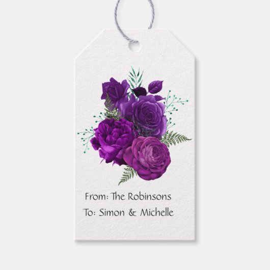 Lila und grün geschenkanhänger (Vorderseite)