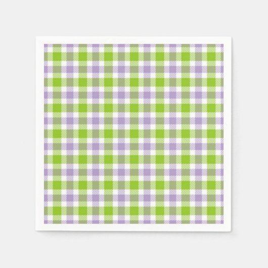 Lila und grün Kariert Serviette (Vorderseite)