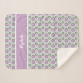 Lila und grün mit Polka-Punkten und Namen Sherpadecke (Vorderseite (Horizontal))