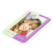 Lila und grün vermissen Sie Oma Foto Magnet (Linke Seite)