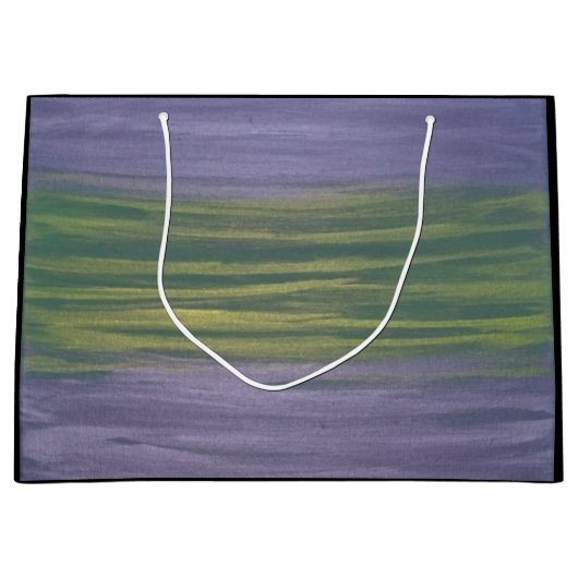 Lila und grün | Violet Limon Original Abstrakt Große Geschenktüte (Vorderseite)