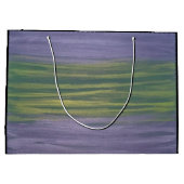 Lila und grün | Violet Limon Original Abstrakt Große Geschenktüte (Rückseite)