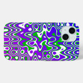 [Lila und grün] Wirbel Op-Art Case-Mate iPhone Hülle (Rückseite (Horizontal))