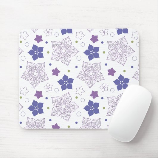 Lila und grüne Blume Mousepad (Mit Mouse)