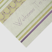 Lila und grüne Blumen Seidenpapier (Ausschnitt)