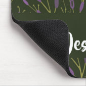 Lila und grüne Blumenmuster Mousepad (Ecke)