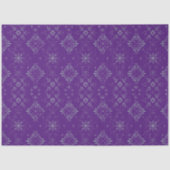 Lila und grüne Blütenschneeflocken Seidenpapier (Vorderseite)