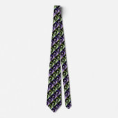 Lila und grüne COOLE Moderne Muster Krawatte (Vorderseite)